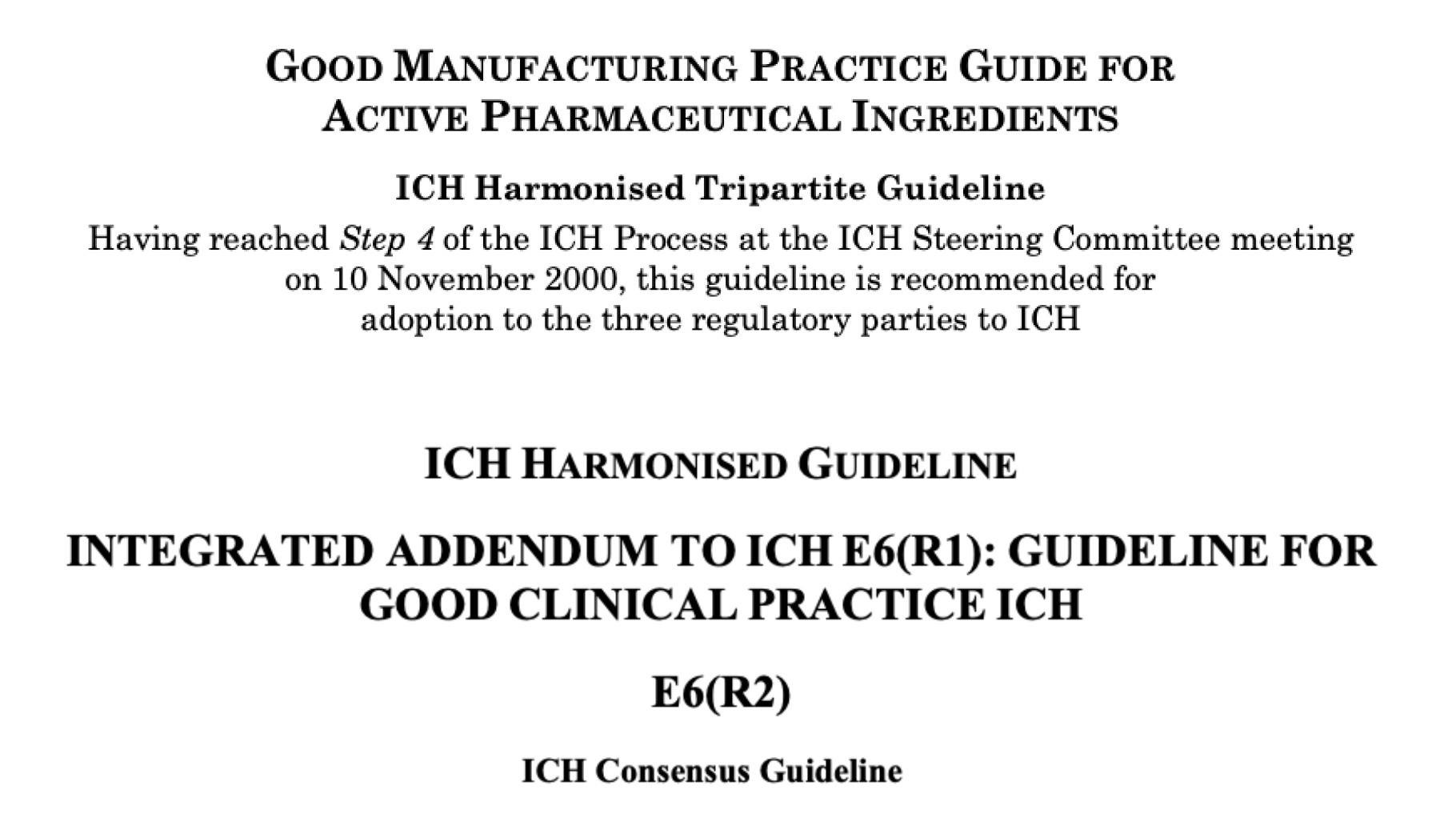 ICH Guidelines
